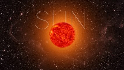 Wall Mural - solar system - sun. it is the star at the center of the solar system. sun is a g-type main-sequence 