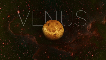 Wall Mural - solar system - venus. it is the second planet from the sun. it is a terrestrial planet. after the mo