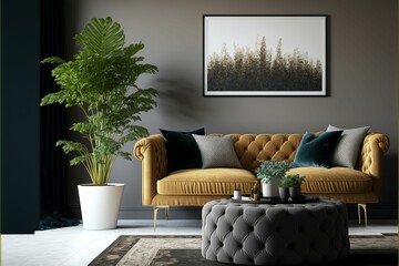Wall Mural - ai generated illustration of a luxurious living room