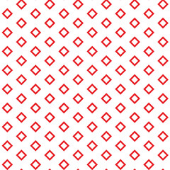 Poster - abstract geometric red white square pattern.