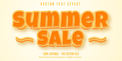 Wall Mural - Editable Text Effect, Summer Sale Text Style