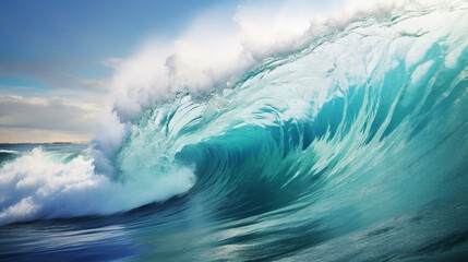 Wall Mural - Giant wave in the ocean