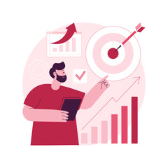 Poster - Performance management abstract concept vector illustration. Human resource discipline, HR management software, employee productivity, performance tracking, efficiency control abstract metaphor.