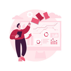 Poster - business intelligence dashboard abstract concept vector illustration. business analytics tool, infor