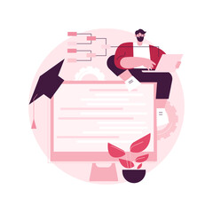 Fototapete - it management courses abstract concept vector illustration. it project manager career, software and 