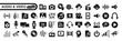 Audio Video Icons Pack. Flat icon collection set. Simple vector icons