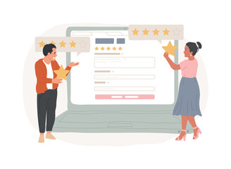 Poster - Feedback isolated concept vector illustration. Corporate website, menu bar, customer feedback page, leave you opinion, site navigation, user experience, web element, impression vector concept.