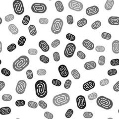 Poster - Black Fingerprint icon isolated seamless pattern on white background. ID app icon. Identification sign. Touch id. Vector