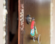 keys inserted into the lock of a temporary house, the concept of refugees and displaced persons