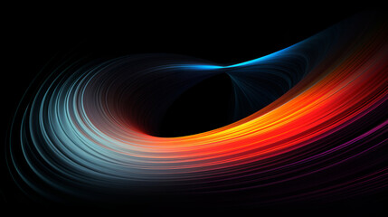 Canvas Print - beautiful aesthetic abstract horizontal rainbow spectrum color lines, irresistible pull of gravity, generative ai