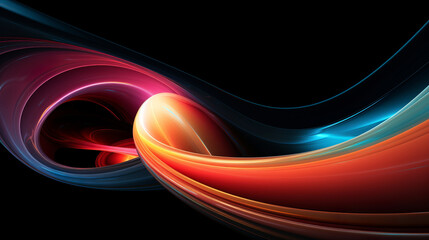 Wall Mural - beautiful aesthetic abstract horizontal rainbow spectrum color lines, irresistible pull of gravity, 