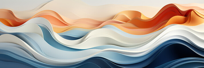 Wall Mural - abstract background with soft pastel waves. smooth gradient colors as designing apps or products bac