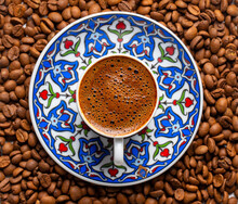 Traditional Delicious Turkish Coffee Or Greek Coffee