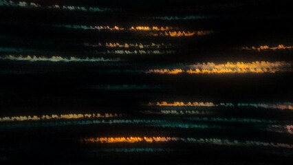 Poster - Shimmering stripes moving in stream on black background. Motion. Electronic flickering bands move in stream with cyber jumps. Flow of noise lines with high-speed jumps