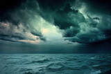 Fototapeta Niebo - Stormy Ocean Landscape, Generative AI