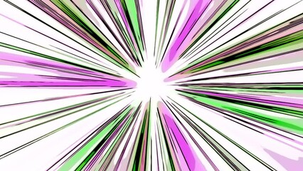 Poster - Multicolored bright laser rays moving and flashing background. Motion. Creative background with rotating narrow lines in cartoon style.