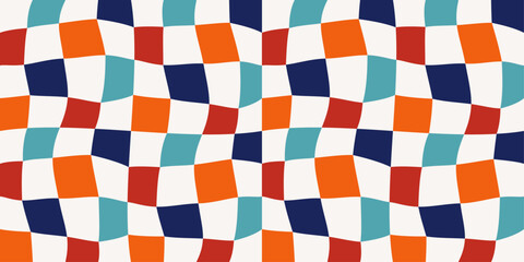 Poster - Color checker pattern. Vector and seamless checkered pattern. For print and seamless surfaces, design, interior, textiles, pillows, wallpapers.