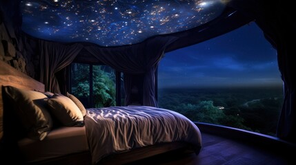 Imagine a hidden opening in the cave ceiling that reveals a breathtaking view of the night sky