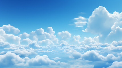 Wall Mural - beautiful blue sky and clouds with daylight natural background. generative ai.
