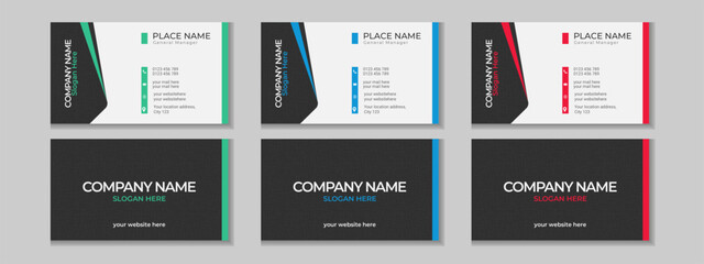 abstract simple creative modern and clean professional business card template design with texture an