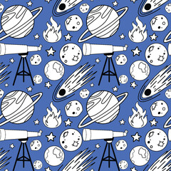 Wall Mural - astronomy objects and icons vector set
