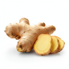 Wall Mural - ginger root isolated on white