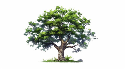 beautiful tree realistic on a white background.