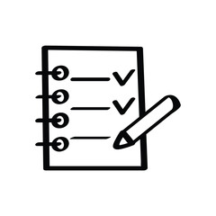 Sticker - Check list hand-drawn vector icon