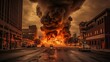 © jambulart - city building background damaged by disaster