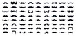 © NinjaIcons - Vector Set of Mustache Icon. Moustaches Big Collection Transparent Background