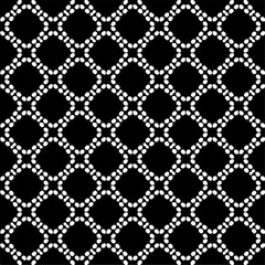 Vector pattern in geometric ornamental style. Black and white color.Seamless repeat pattern.Simple geo all over print block for apparel textile, ladies dress, fashion garment, digital wall paper.