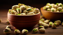A bowl full of pistachios