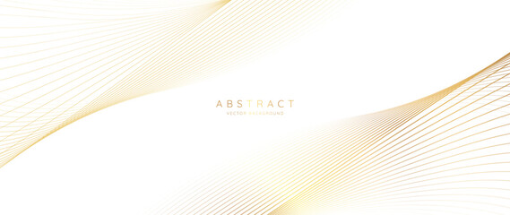 Abstract vibrant gradient line background vector. Luxury style wallpaper with line distortion, wave line, gold. Modern wallpaper design for backdrop, website, business, technology, presentation.