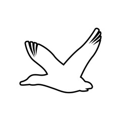 Poster - Duck icon vector. Bird illustration sign. Hunting symbol. Goose logo.