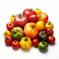 Canvas Print - Many close-up shots of colorful tomatoes