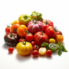 Canvas Print - Many close-up shots of colorful tomatoes