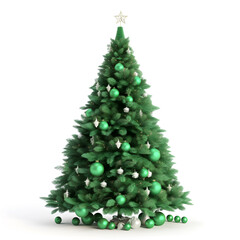 Wall Mural - Illustration of Christmas tree in a full length image.