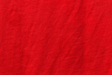 Canvas Print - Red color fabric cloth polyester texture and textile background.