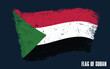 © JerinChowdhury - vintage Sudan flag Grunge effect with brush stroke