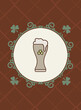 Digital png illustration of green shamrock and beer on transparent background