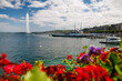 Jet d’eau on a beautiful summer day in  Geneva