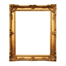 Antique Gold Frame With Ornate Carvings. A Classic Piece Of Art History 5