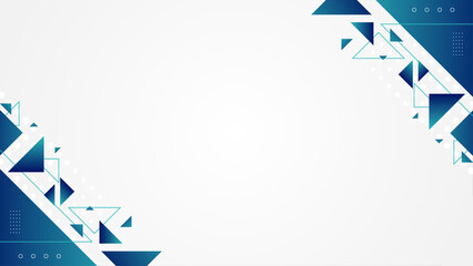 Blue modern background geometric shapes business presentation template