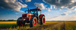 © Michal - Farm equipment, tractor standing in the field. generative ai