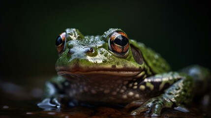 Wall Mural - frog on a leaf