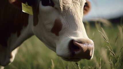 Canvas Print - cow in a field