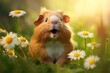 Cheerful Cavy Cartoon Guinea Pig Smiling. Generative AI