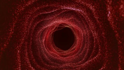Poster - Colorful Tunnel Background. Abstract digital background. Big data visualization. Data flow information. Concept of digital communication. Wormhole. 3D rendering. 4k animation.
