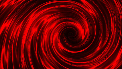 Poster - Abstract background with connecting dots. Abstract point digital wave of particles. The whirlpool of bright flames. Liquid vortex. Whirlpool. 3d.