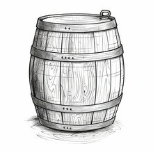 Beer Wooden Barrel Ai Generated